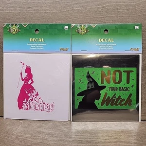 Lot of 2 Wicked Movie Decals Elphaba Not Your Basic Witch Glinda So Popular - Picture 1 of 7