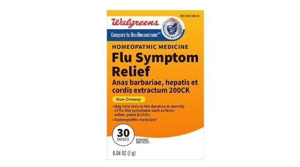 NEW WALGREENS HOMEOPATHIC MEDICINE FLU SYMPTOM RELIEF NON DROWSY 30 DOSES 10/29 - Image 1 of 1