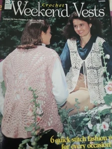 House of White Birches Crochet Book Weekend Vests 6 Designs 101094 - Picture 1 of 2