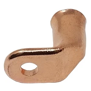 6 Ga. #10 Stud Copper Lugs - 90 Degree - (Pack of 10) - Picture 1 of 2