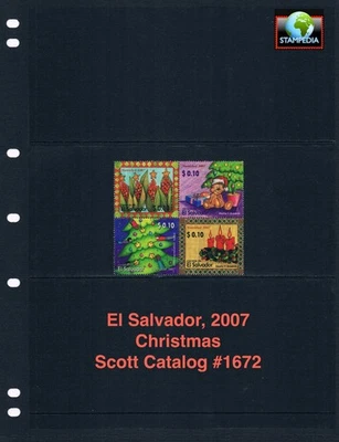 $2,60 Scott значение - 2007 EL SALVADOR Рождественский редкий выпуск CV MNH NH UMM - Изображение 1 из 4