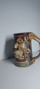 Gargoyle Ogre-Faced Studio Art Pottery Ceramic Mug, Unsigned - Picture 1 of 10
