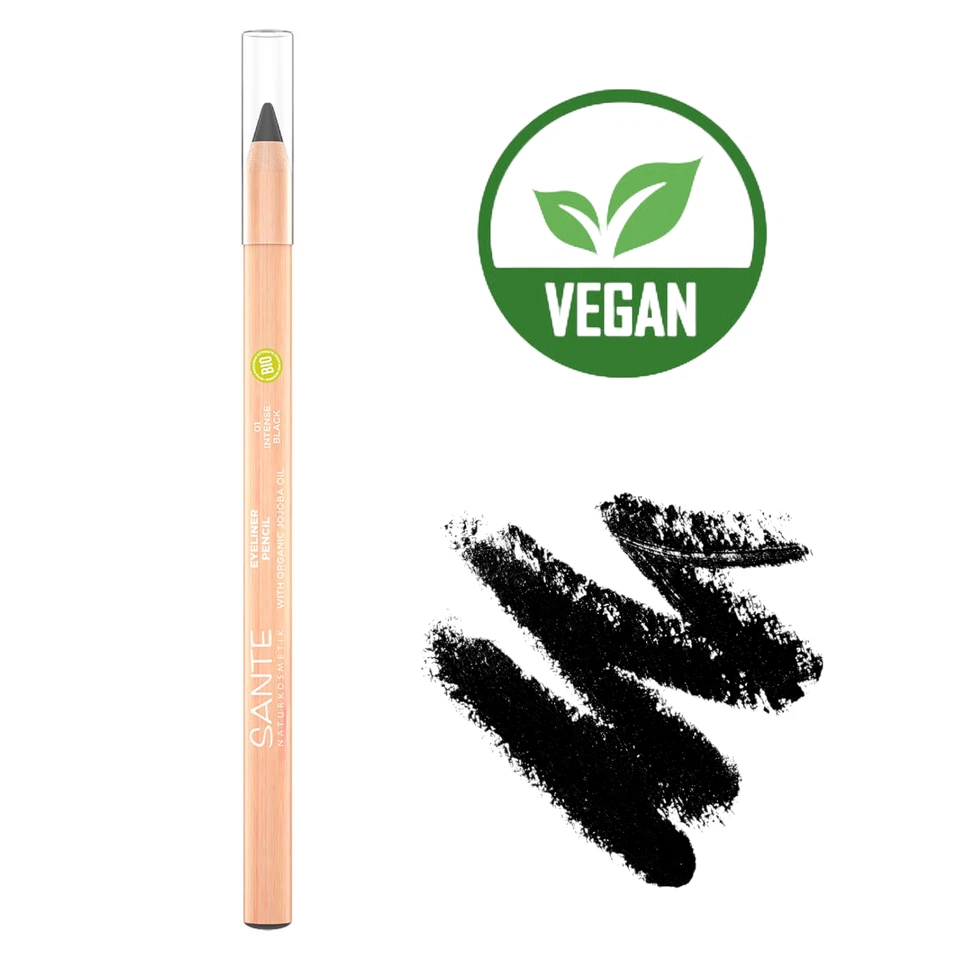 Sante Organic Natural Eyeliner Pencil 01 Intense Black 1.14g Vegan Cruelty Free - Image 1 of 1