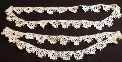 Antique Lace Crochet Lace Scalloped Trim 2 Lengths 48" x 1-3/4" Wide - Image 1 of 4