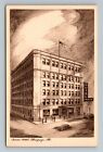 Champaign-Urbana IL-Illinois, Inman Hotel, Antique Vintage Souvenir Postcard