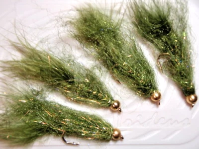 Irideus Green Torch Streamer Nymph Fly Fishing Flies Trout Fly Steelhead fly # 8