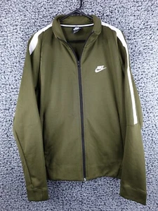 Nike Sportswear Full Zip Track Jacket Green White Striped Women’s Size L - Picture 1 of 12