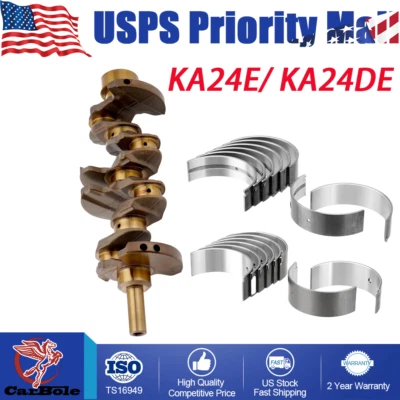 Kit de cojinetes de cigüeñal y varilla principal del motor KA24E/KA24DE para Nissan 240SX D21 2,4 L Foto 1 de 4