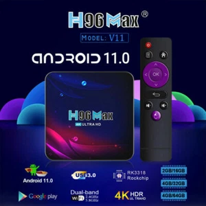 Reproductor multimedia WiFi de cuatro núcleos H96 Max 4 GRAM + 64GROM Smart TV Box 4K HD Android 11.0 - Imagen 1 de 24