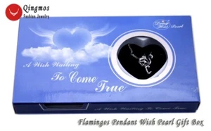 Flamingos Cage Chokers Necklace for Women Love Pearl Wish Pearl Oyster Box w3660 - Picture 1 of 8