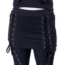 Vixxsin Bind Me Leggings Black Corset Pants Mini Skirt Gothic Emo Alt Party XXL