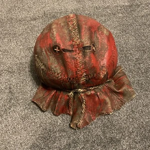 Sam Trick R Treat Arpillera Látex Jack-o-Lantern Cabeza Completa Halloween Disfraz Máscara - Imagen 1 de 12