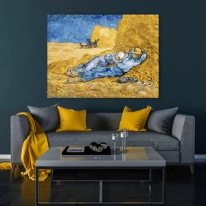 Vincent van Gogh's The Siesta Famous Painting Canvas Wall Art, The Siesta Poster - Picture 1 of 11