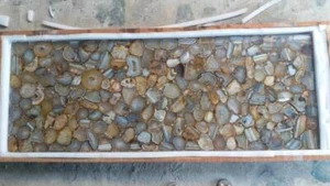 Wild Agate Stone Counter Desk Table, Cafeteria Gemstone Hallway Furniture Decors - Picture 1 of 8