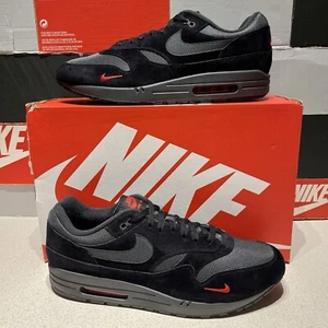 Nike Air Max 1 Bred | BLACK/ANTHRACITE-UNIVERSITY RED | UK 13 US 14 | FV6910-001 - Picture 1 of 11