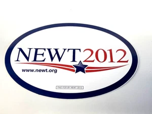 Political Campaign Official Bumper Sticker Newt Gingrich for President 2012 - Picture 1 of 3