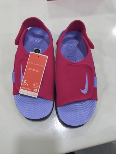 Sandali da bambina Nike Sunray Adjust 5 rosa Fireberry viola taglia 5 anni
