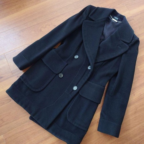 ALEXANDER McQUEEN giacca cappotto donna doppio bottoni nero taglia 40