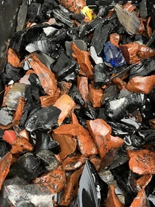 Obsidian Mixed Rough Cut Jewelry, Tumbling ,lapidary  - Picture 1 of 6