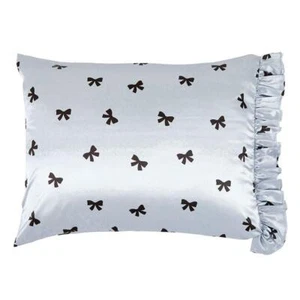 Bows Ruffled Satin Pillowcase Size 26in L x 20in W Pack of 3 - Picture 1 of 2