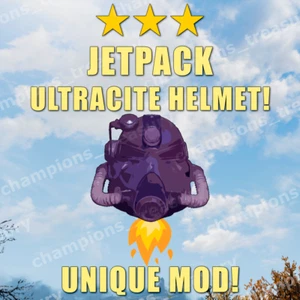 FALLOUT 76 PC JETPACK ULTRACITE HELMET UNIQUE LEGACY MOD - Picture 1 of 1