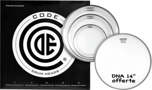 PACK PEAUX RESO RING TRANS. FUSION 10+12+14+14 DNA CODE DRUMHEADS TPRRCLRF - Imagen 1 de 1