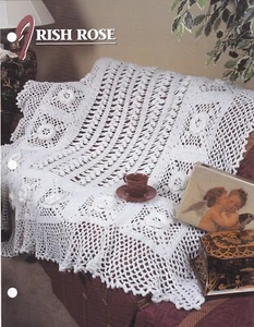 Annie's Crochet Afghan IRISH ROSE Pattern Leaflet - Picture 1 of 1