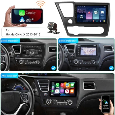 CarPlay For 2013-2015 Honda Civic Android 14 Car Radio WIFI GPS W/ Camera - Image 1 of 4