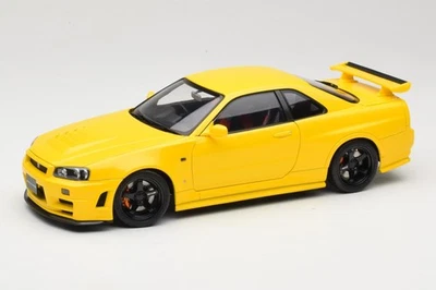 M83412 Nissan Skyline GT-R R34 Customized Version Yellow MotorHelix 1:18