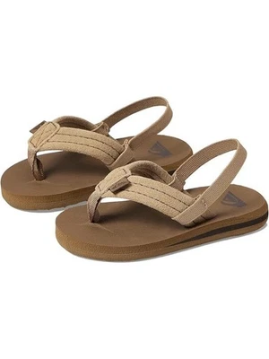 Sandalias Quiksilver de gamuza talladora para niños con correa en T elástica y correa trasera Foto 1 de 3