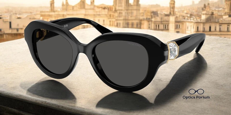 Gafas de sol para mujer SWAROVSKI SK6037 100187 negro gris oscuro 50 mm Foto 1 de 1