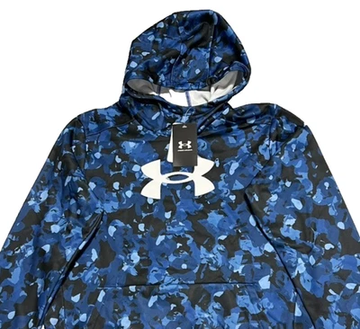 Under Armour Jóvenes Niños YL Polar Pullover Sudadera con Capucha Azul Camuflaje GRANDE NUEVO CON ETIQUETAS Foto 1 de 4