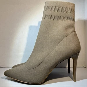 Steve Madden Cookie Stricksocken Booties 4" Absatz sexy hellbraun Damengröße 11M gebraucht, in einwandfreiem Zustand - Bild 1 von 11