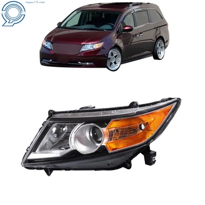 Headlights For Honda Odyssey 2014-2017 HID Headlamps Projector Black Trim Left - Imagem 1 de 4