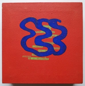 Pintura Acrílico Abstracto Ornamento Composición Gudrun Freder Herencia - Imagen 1 de 12