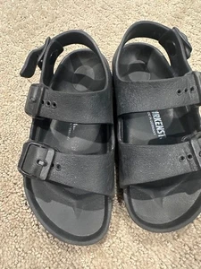 KINDER BIRKENSTOCK SCHWARZ GUMMI MILANO SKANDALE GRÖSSE 28/10-10,5 - Bild 1 von 7