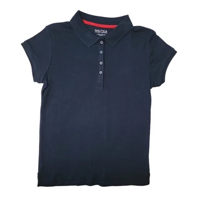 Polo clásico uniforme escolar con cuello manga corta elástico Nautica juvenil niña Foto 1 de 2