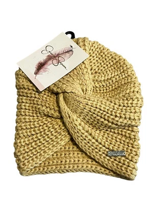 Jessica Simpson Gorro Tejido Turbante Mujer OS Bronceado Gorra Acanalada  Foto 1 de 4