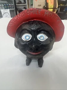 Vintage Antique Cast Iron “Save And Smile Money Box” Coin Bank 1930’s - Picture 1 of 8