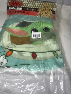 Star Wars The Mandalorian The Child Grogu 48" Round Christmas Tree Skirt NEW - Image 1 of 4