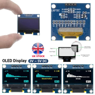 OLED Display 0.96" 128x64 I2C SSD1306 for Arduino Uno Mega 2560 for Respberry PI - Image 1 of 4
