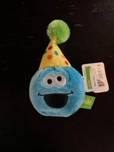 Sesame Street Birthday beanbag pals, blue Cookie Monster NEW Enesco - Picture 1 of 1