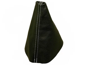 SEAT TOLEDO (1999-2005) Cuffia Leva Cambio 100% Pelle -Cuciture Bianco - Picture 1 of 1