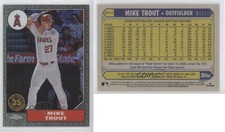 2022 Update 1987 Topps Chrome Silver Pack Series Mojo Black /199 Mike Trout
