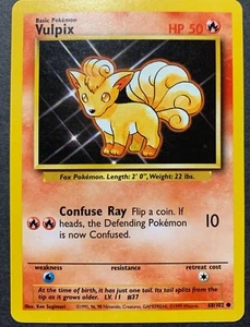 Pokemon Base Set WOTC Común - Vulpix 68/102 - Casi Como Nuevo/Como Nuevo - Imagen 1 de 1