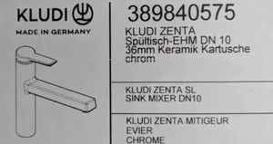 Kludi Zenta SL 1 389840575 - Spültisch-Einhandmischer ZENTA DN 10 - Bild 1 von 1