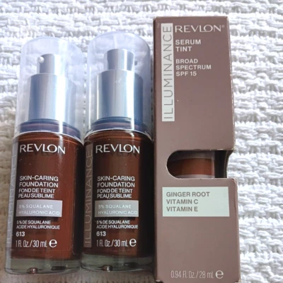 Revlon Illuminance Skin-Caring Foundation 613Honey Java Serum Tint 509Sandalwood - Image 1 of 4