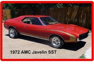 1972 AMC Javelin SST Red  Auto Refrigerator / Tool Box  Magnet - Picture 1 of 1