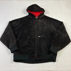 Vintage Carhartt Rugged Jacket Mens Xl Hooded Full Zip Soft Flece Lined Usa Vtg