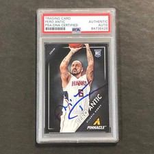 2013-14 Panini Pinnacle #20 Pero Antic Signed Card AUTO PSA Slabbed Hawks